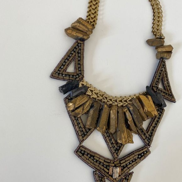 SUZANNA DAI Gold Statement Necklace - Picture 13 of 16